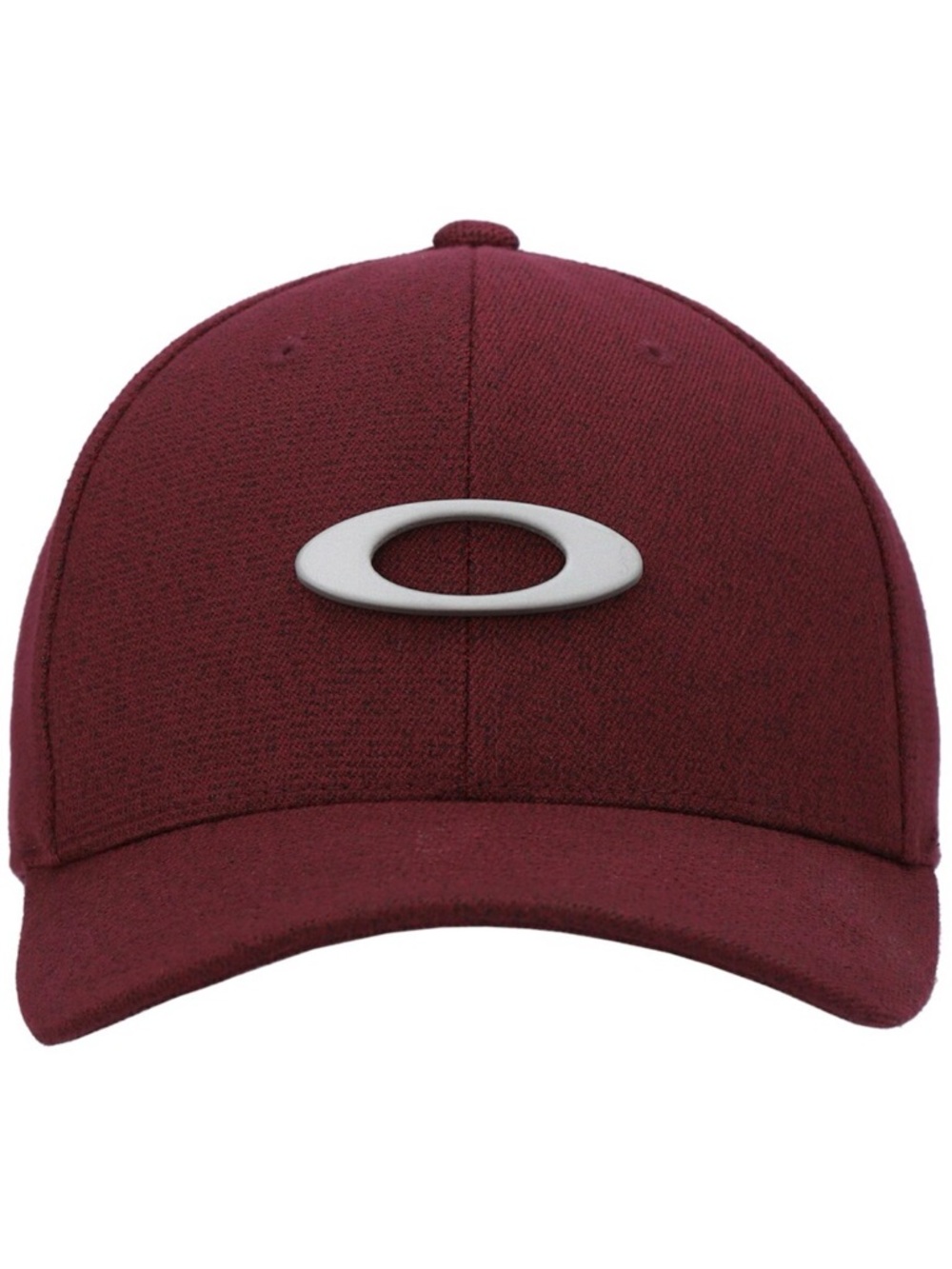 Oakley Metallic 3D Logo Flex Fit Fitted Hat Yupoong Burgundy Red Men’s Size S/M - Picture 2 of 6